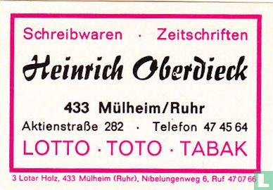 Schreibwaren - Zeitschriften Heinrich Oberdieck