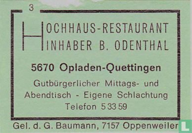 Hochhaus-Restaurant - B. Odenthal