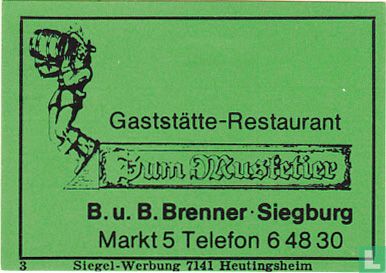 Gaststätte -Restaurant Zum Musketier - B.u.B. Brenner