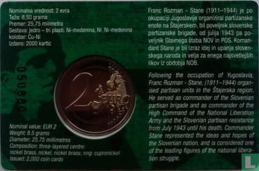 Slovénie 2 euro 2011 (coincard) "100th anniversary Birth of the national hero Franc Rozman named Stane" - Image 2