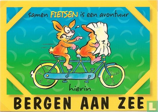 samen fietsen is een avontuur hierin Bergen aan Zee (PL0402) - Afbeelding 1
