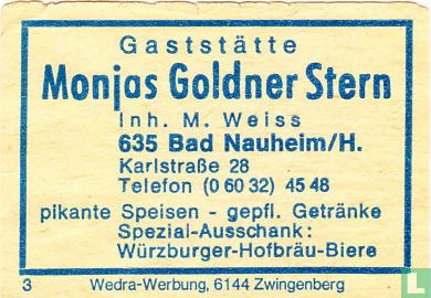 Gaststätte Monjas Goldner Stern - M. Weiss
