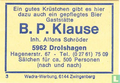B.P. Klause - Alfons Schröder