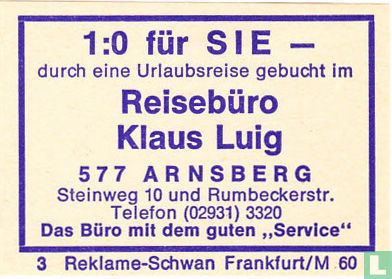 1:0 für Sie - Reisebüro Klaus Luig