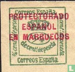 Spaanse zegel met opdruk
