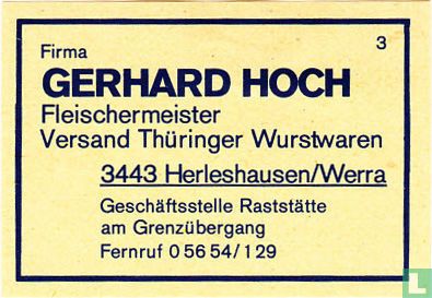 Firma Gerhard Hoch - Fleischermeister