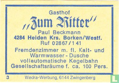 Gasthof "Zum Ritter" - Paul Beckmann