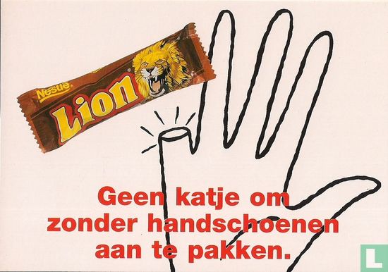 0716 - Nestlé Lion "Geen katje om zonder handschoenen..." - Image 1