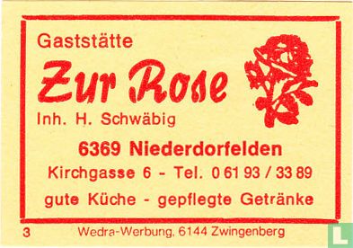 Gaststätte Zur Rose - H. Schwäbig