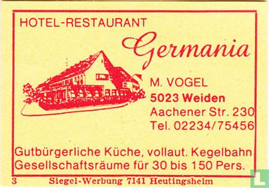 Hotel-Restaurant Germania - M. Vogel