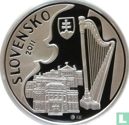 Slowakije 10 euro 2011 (PROOF) "100th anniversary of the birth of Jan Cikker" - Afbeelding 1