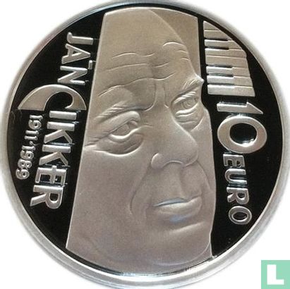 Slowakije 10 euro 2011 (PROOF) "100th anniversary of the birth of Jan Cikker" - Afbeelding 2