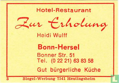 Hotel-Restaurant Zur Erholung - Heidi Wulff