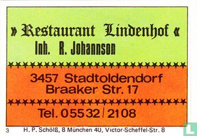 "Restaurant Lindenhof" - R. Johansson
