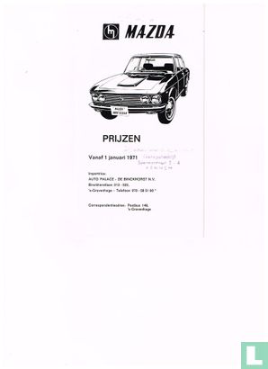 Mazda prijslijst