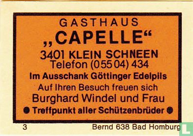Gasthaus "Capelle" - Burghard Windel und Frau