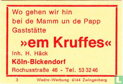 "em Kruffes" - H. Häck