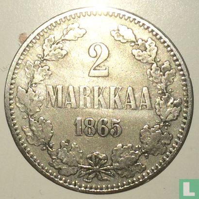 Finlande 2 markkaa 1865 (type 2) - Image 1