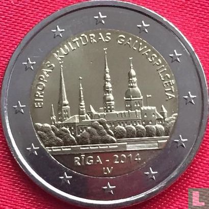 Letland 2 euro 2014 "Riga - European Capital of Culture 2014" - Afbeelding 1