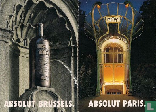 0868 - Absolut Vodka "Absolut Brussels" "Absolut Paris" "Absolut Milan" "Absolut Cybercreativity"  - Bild 1
