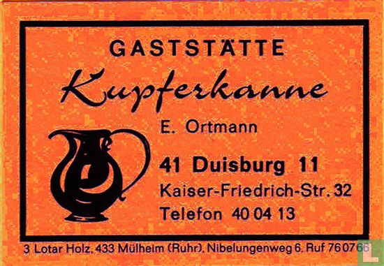 Gaststätte "Kupferkanne" - E. Ortmann
