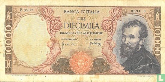 Italy 10 000 lira 1966 - Image 1