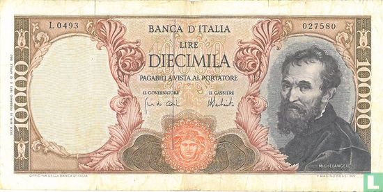 Italien 10 000 Lira 1973 - Bild 1