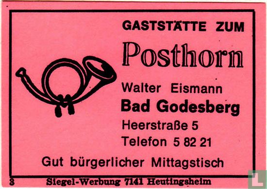 Gaststätte zum Posthorn - Walter Eismann