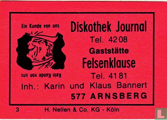 Discothek Journal - Gaststätte Felsenklause