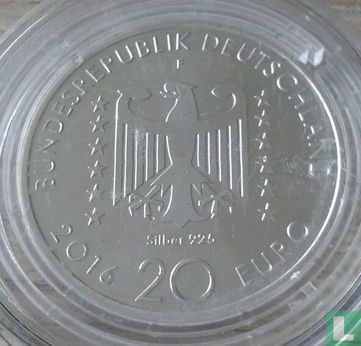 Duitsland 20 euro 2016 "50 years of the Nobel Prize in Literature obtained by Nelly Sachs" - Afbeelding 1