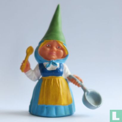 Lisa met lepel en pan [blauwe jurk]  - Afbeelding 1