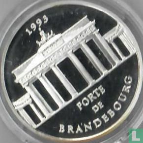France 100 francs / 15 écus 1993 (PROOF) "Brandenburg Gate" - Image 1