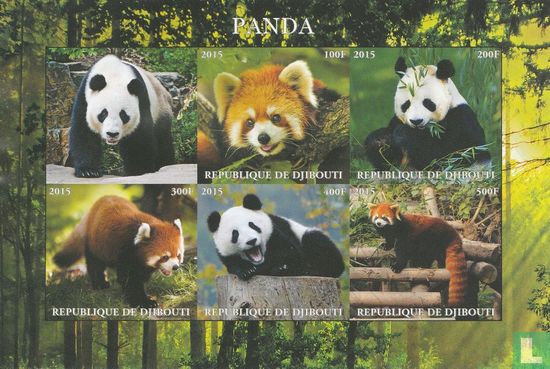 Giant and red pandas
