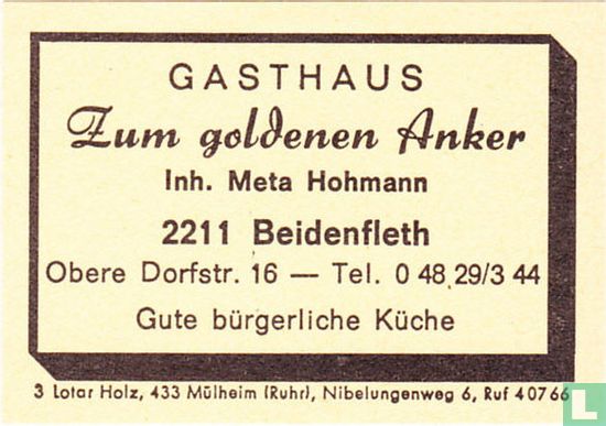 Gasthaus Zum goldenen Anker - Meta Hohmann - Bild 2