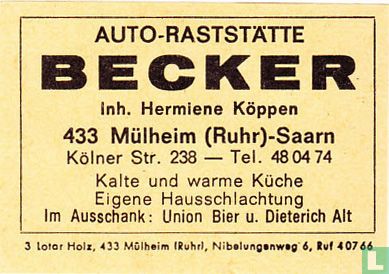 Auto-Raststätte Becker - Hermiene Köppen