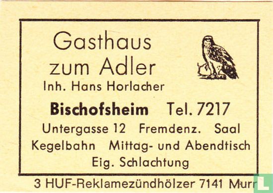Gasthaus zum Adler - Hans Horlacher
