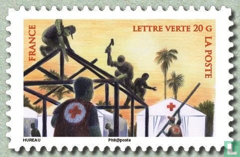 Die Französisch Roten Kreuzes in Aktion
