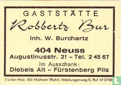 Gaststätte Robbertz Bur - W. Burchartz