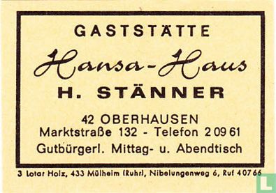 Gaststätte Hansa-Haus - H. Stänner
