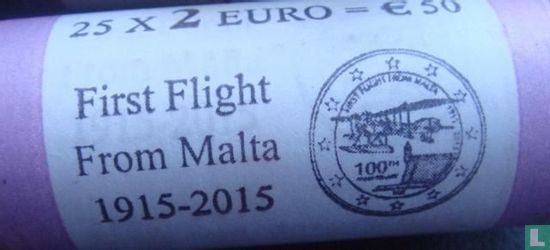 Malta 2 Euro 2015 (Rolle) "100th anniversary First flight from Malta" - Bild 3