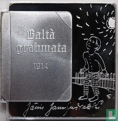 Latvia 5 euro 2014 (PROOF) "100th anniversary of the publication of the first part of the White Book - Baltà grahmata" - Image 1