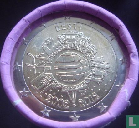 Estonie 2 euro 2012 (rouleau) "10 years of euro cash" - Image 1