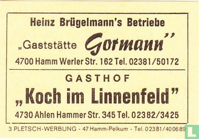 "Gaststätte Gormann" - Heinz Brügelmann