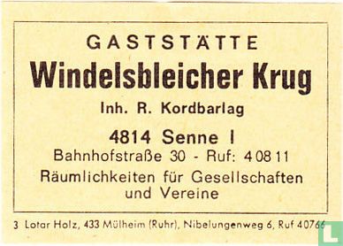 Gaststätte Windelsbleicher Krug - R. Kordbarlag