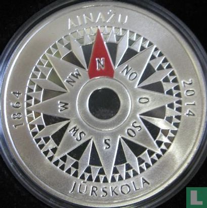 Latvia 5 euro 2014 (PROOF) "150th anniversary of the first Latvian nautical school in Ainazi" - Image 1