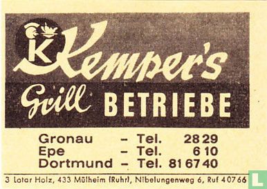 Kemper's Grill Betriebe