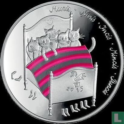 Letland 5 euro 2015 (PROOF) "Five cats" - Afbeelding 1