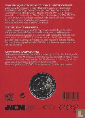 Portugal 2 euro 2016 (folder) "Fifty years of 25th april Bridge" - Image 2