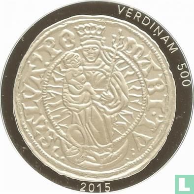 Latvia 5 euro 2015 (PROOF) "500 years of Livonian ferding" - Image 1