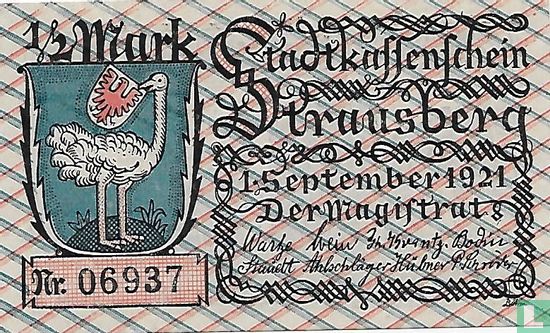 Strausberg, Ville - 1/2 Mark (2) 1921 - Image 1